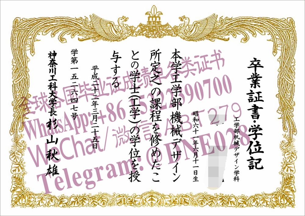 购买假日本神奈川工科大学毕业证多少钱