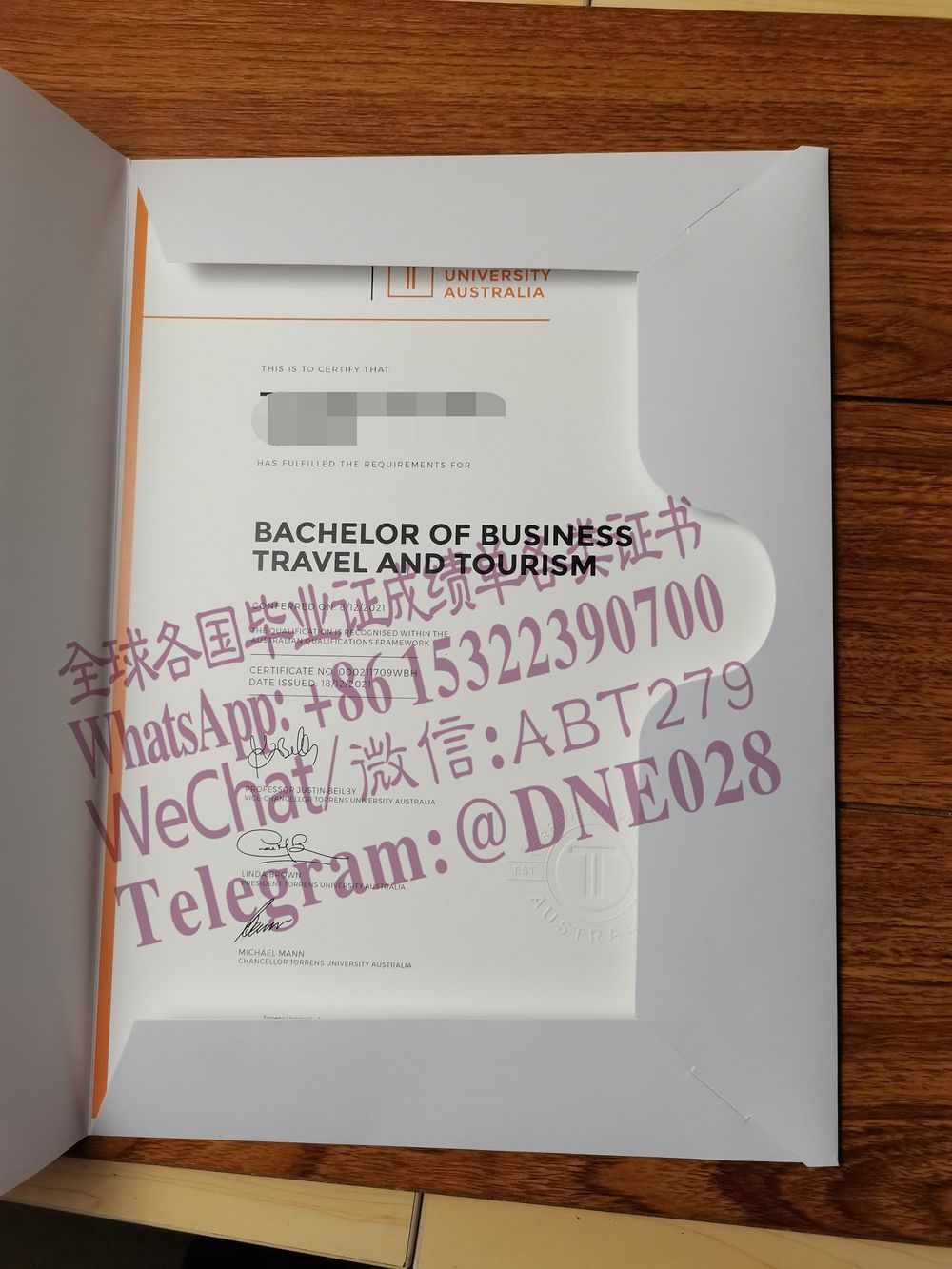 购买假澳大利亚托伦斯大学哈维尔学院多少钱