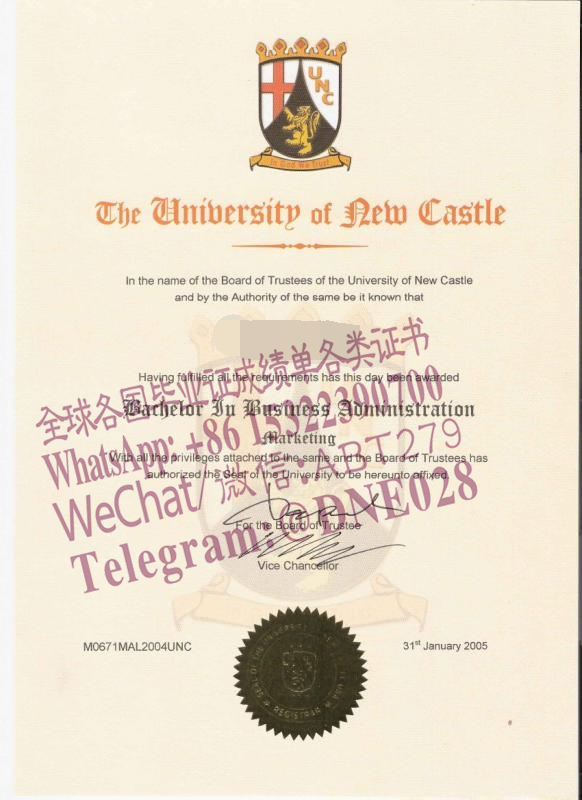 购买假澳洲新城堡大学毕业证多少钱