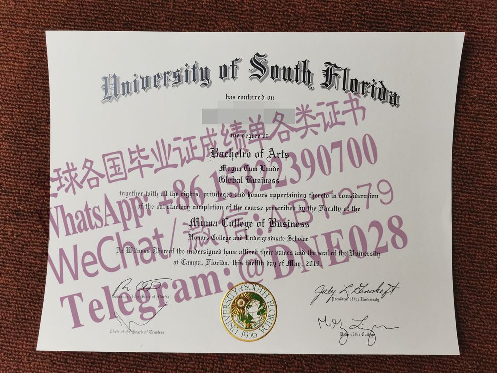 购买假美国南佛罗里达大学毕业证多少钱